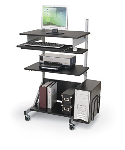 Balt 42551 Alekto Industrial Sit & Stand Workstation, 27.5" - 52.5"H x 30"W x 24"D