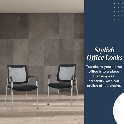GM Seating Ever Guest Chair - Leather Office Reception Chairs (Pack of 8)