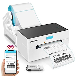 Bluetooth Thermal Shipping Label Printer, Lanbertent 160mm/s 4×6 Wireless Label Maker Machine for Small Business Home Packages, Support Amazon, Ebay, Etsy, Shopify, UPS, FedEx, USPS, Multiple Systems