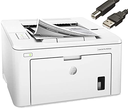 HP Laserjet Pro M203dw Wireless Laser Printer, Compatible with Alexa (G3Q47A)，8.5 x 14， Print Scan Copy Fax，Auto 2-Sided Printing，Ahaghug Printer Cable.