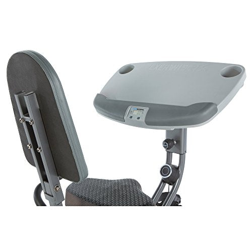 Exerpeutic ExerWorK 1000 Fully Adjustable Desk Folding Exercise Bike with Pulse