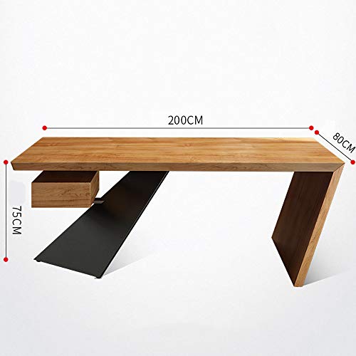 KgByy Wooden liveing Room Modern Industrial Minimalist Style Solid Writing Desk, Computer Desk Home Office Workstation,