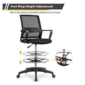 None Office Chair Drafting Chair Tall Adjustable Height/Footrest