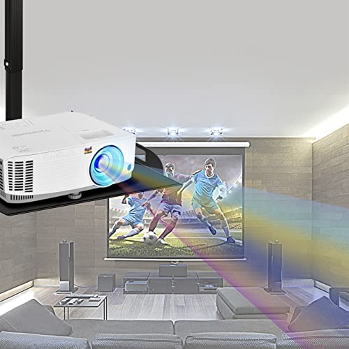 KIZQYN Universal Projector Wall Mount Bracket with Storage Tray - 91-170cm Adjustable
