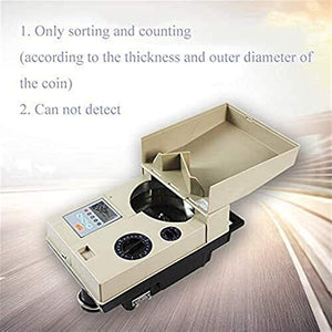 Money Counter Roller Coin Sorter Coin Counter Coin Counting Machine with High Speed Coin Sorting Machine for Coins of Different Diameters and