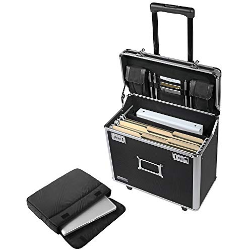 Vaultz Locking Mobile Business Case, Legal Size, 14.5 x 13.5 x 11 Inches, Black (VZ00194)