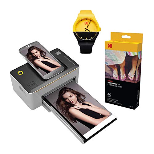 Kodak Dock & Wi-Fi Portable 4x6” Instant Photo Printer - Watch Bundle