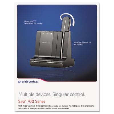 Plantronics SAVIW740 Savi 740 Monaural Convertible Wireless Headset