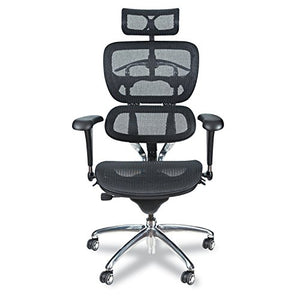 Balt Butterfly Ergonomic Executive Office Chair, Blach Mesh High Back, 48-51"H x 28"W x 24"D (34729)