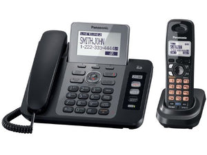 Panasonic KX-TG9471B 2-Line Corded/Cordless Phone with Digital Answering System and Contact Sync, Black, 1 Handset