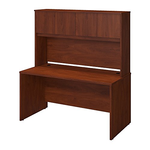 Bush Business Furniture Series C Elite 60W x 30D Desk Shell with Hutch in Hansen Cherry
