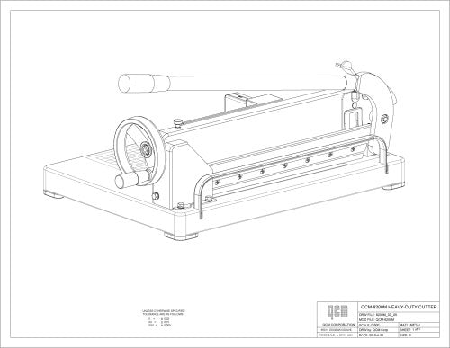 QCM 8200M Heavy Duty Desktop Stack Paper Cutter