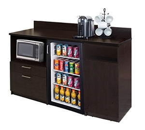 Breaktime 2 Piece 3285 Coffee Kitchen Lunch Break Room Furniture Cabinets, Fully Assembled, Ready to Use, Espresso