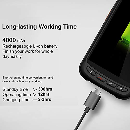 Android Rugged Terminal NFC MUNBYN Industiral Moblie PDA with 2D QR Zebra Barcode Scanner with 4G WiFi GPS BT Wireless Data Collector Support Loyverse POS Software, WMS
