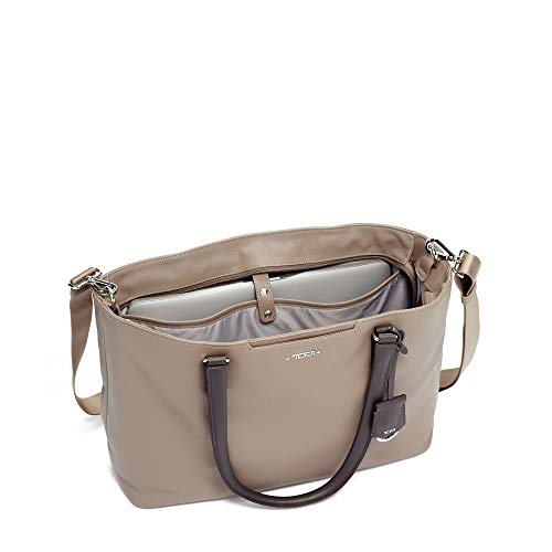 TUMI - Voyageur Monika Leather Laptop Tote - 13 Inch Computer Bag for Women - Gobi