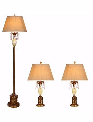 CJSHVR-European style table lamp, European style all copper desk lamp, floor lamp, modern simple bedroom, living room, study hall, creative study desk lamp,E