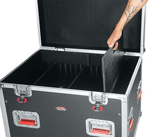 Gator Cases G-TOUR Series Equipment Storage Case / Cable Trunk with Heavy Duty Casters, Adjustable Dividers and Storage Trays, Truck Pack Size; 30" x 22" x 22" (G-TOURTRK302212)