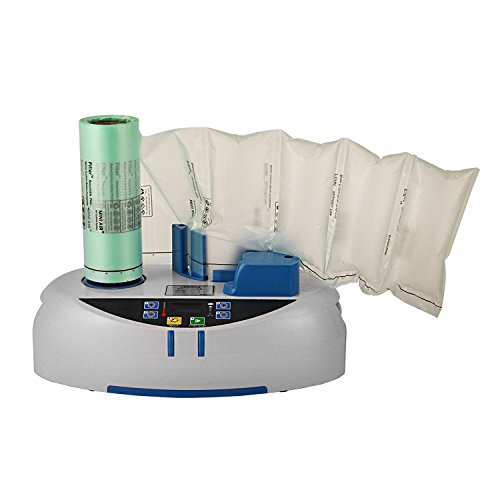 Superland Mini Air Easi Air Cushion Wrap Machine 10Ft/Min Air Pillow Cushion Bubble Wrap Maker Machine with A Small Free Film Roll and A Big Roll of Air Cushion Bag Film (Style 2)