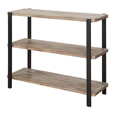 Convenience Concepts Wyoming Collection 3-Tier Console Bookcase, Canyon Red/Black Matte