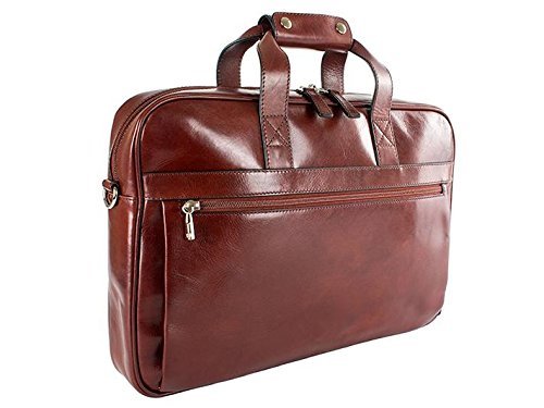 Bosca Men's Single Gusset Stringer Bag Dark Brown One Size