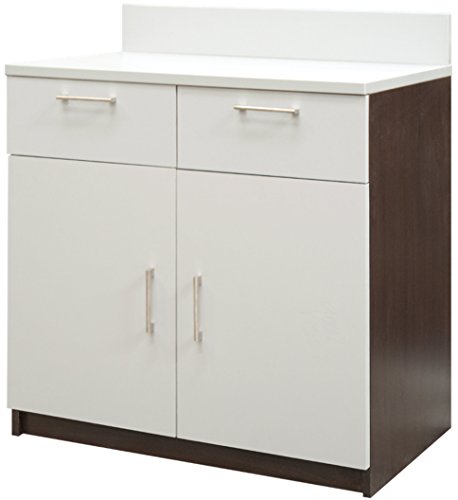 Breaktime 1 Piece Group Model 2092 Break Room Lunch Room Cabinet"Ready-To-Install/Ready-To-Use", Color Espresso/Grey Metallic