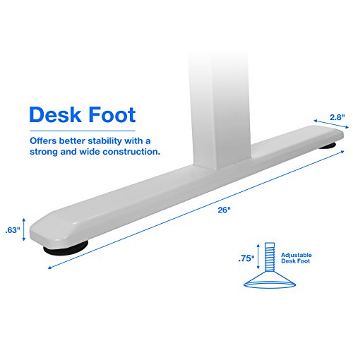Rosewill Electric Standing Desk Frame & Wood Table Top w/Height Adjustable Sit Stand Modes, Silent Dual Motors, Memory Settings, Sturdy & Supports up to 220 lbs, Easy Assembly - RSD10