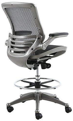 Harwick Evolve All Mesh Heavy Duty Drafting Chair, Gunmetal Finish