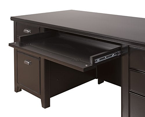 Martin Furniture Tribeca Loft Double Pedestal Executive Desk, Black