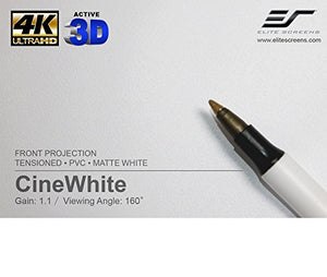 Elite Screens CineTension 2, 135-inch Diagonal 16:9, 4K/8K Tab-Tensioned Electric Drop Down Projection Projector Screen, TE135HW2