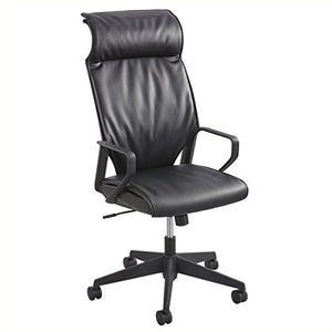 Safco Products 5075BL Priya Leather High Back Executive Chair, Black