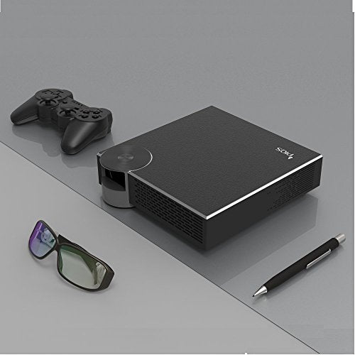 PIQS V 1100 Lumens DLP Portable Projector, Multimedia Video Projector Supporting 1080P, HDMI, USB, for Movie Theater, TVs, Laptops, Games, Smartphones