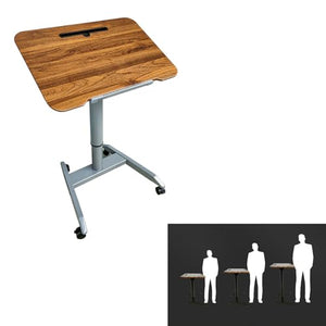 HGTRH Adjustable Height Standing Desk on Wheels - Rolling Cart for Laptop and Medical Office