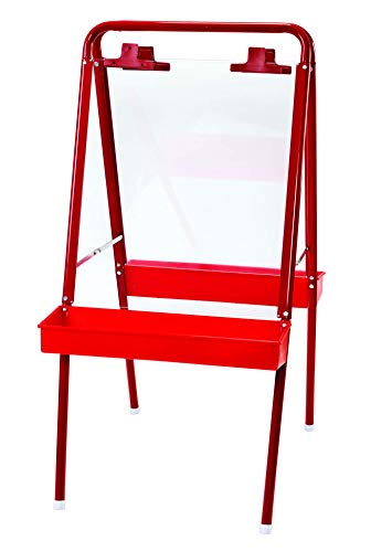 Colorations - 2WAPE 2-Way Indoor/Outdoor Adjustable Acrylic Panel Easel for Kids (23"L x 29-1/2"W x 45"H)