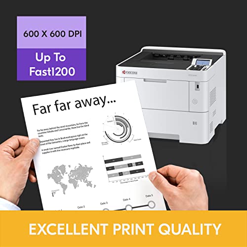 KYOCERA ECOSYS PA4500x Monochrome Laser Printer, 47 ppm, 600 x 600 dpi, 600 Sheet Tray