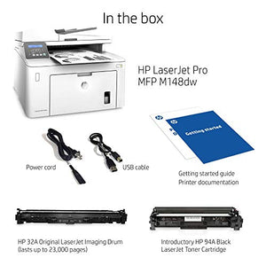 HP Laserjet Pro M148dw All-in-One Wireless Monochrome Laser Printer with Auto Two-Sided Printing, Mobile Printing & Built-in Ethernet (4PA41A) (Renewed)