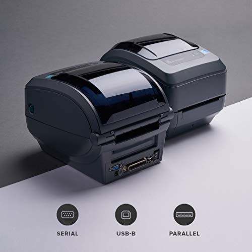 Zebra GX420t Thermal Transfer Desktop Printer Print Width of 4 in USB Serial and Parallel Port Connectivity GX42-102510-000