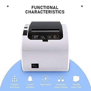 MUNBYN POS Printer, Receipt Printer 80MM USB Network Thermal Receipt Printer P047, 16" Wide Cash Drawer Register with Removable Coin Tray, 3 1/8 x 203ft Thermal Paper - 10 Rolls, BPA Free Receipt Pape