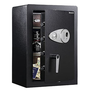 SECUSTAR Security Biometric Fingerprint Safe, Steel Lock Box Safe High-End Closet Safe for Home / Office / Hotel, Secure Handgun, Ammo,Documents, Jewelry, Medicine,Cigar and More Valuables.