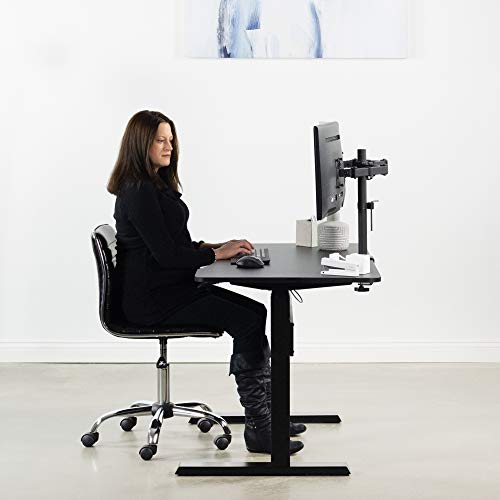 VIVO Black Pneumatic Spring 47 x 27 inch Stand Up Desk | Height Adjustable Standing Workstation, Holds up to 33 lbs (DESK-V048GB)