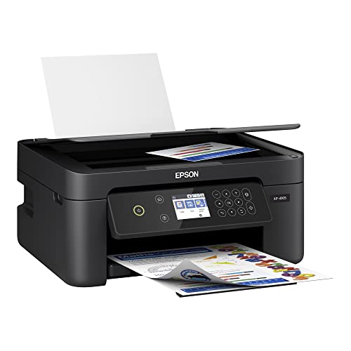 Epson Expression Home XP-4105 Wireless All-in-One Color Inkjet Printer, Black - Print Copy Scan - 10 ppm, 5760 x 1440 dpi, 2.4" Color LCD, Hi-Speed USB, Auto 2-Sided Printing, Voice Activated