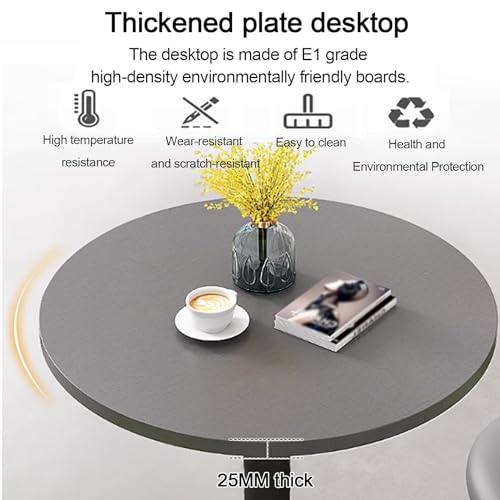 BYJSJY Round Dining Table and Chair Set 4-Piece, Modern Small Office Conference Coffee Table Set