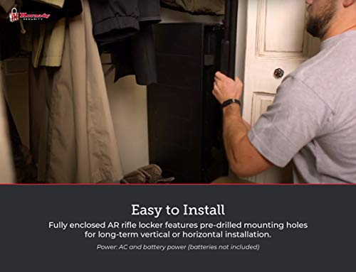 Hornady Rapid Safe AR Gun Locker with RFID Touch Free Entry - Tamper Proof Gun Safe Perfect for Storing Gun Accessories, Rifles and Shotguns - Heavy Duty Rifle Gun Safe for Home and Vehicle - 98190