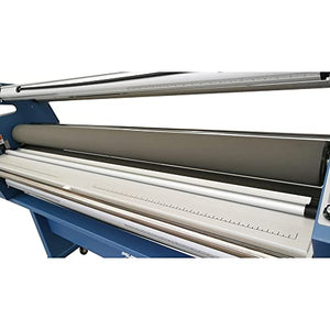 POVOKICI 55in Full-auto Wide Format Cold Laminator 110V Heat Assisted Roll to Roll Large Format Laminating Machine with Trimmer