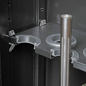 American Furniture Classics Gun Security Cabinet 10 Gun Metal Security Cabinet with 3 Pt. Locking System, Black