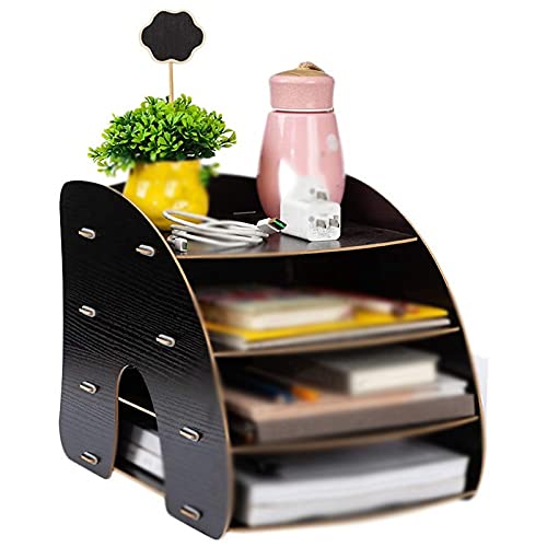 HFDGDFK Office Desk Organizer Document File Cabinet Multifunction Desk Accessories Storage Magazine Book Desk Shelf