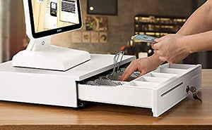 MUNBYN Thermal Receipt Printer and Cash Drawer, 80mm POS Printer with 16" Cash Drawer Register, White