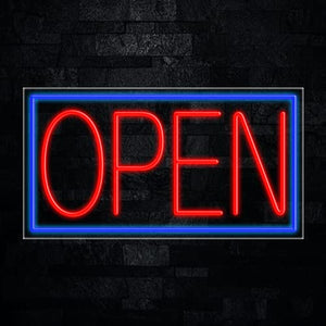 ArterNeon LED Flex Neon Open Sign for Business Displays | Electronic Light Up Sign for Retail Businesses | 37 in W x 20 in H x 1 in D, Full Color