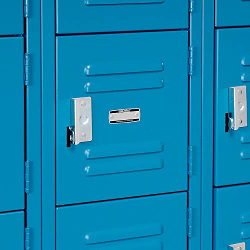 Global Industrial Six Tier Locker, 12x12x12, 18 Door, Blue - Unassembled