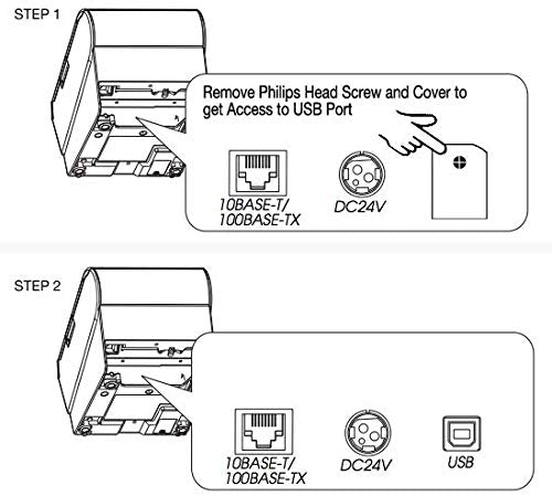 EPSON TM-T88V-330 Thermal Receipt Printer (USB and Ethernet) Power Supply Included