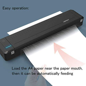 Portable a4 Printer Bundle Set-HPRT Mobile Thermal Printer and Ribbon, Support a4 Paper and US Letter Paper for Wireless Printing with Home Office, Outdoor Working, Cars and tra